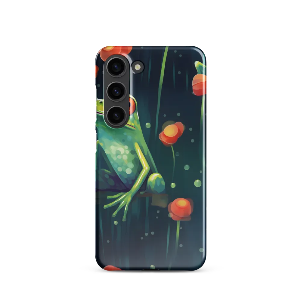Playful Frogs in a Lush Pond