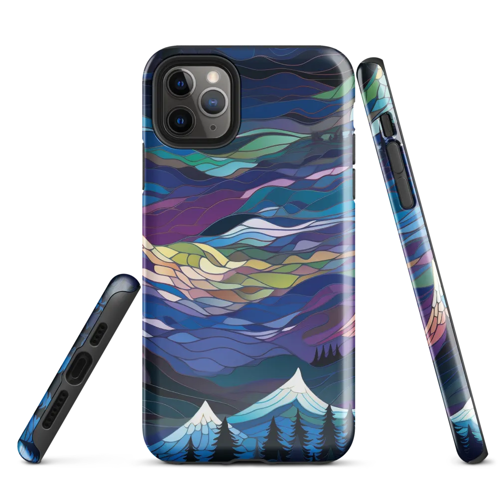 Twilight Peaks: An Abstract Mountain Landscape | Phone Case |  11 Pro Max | Tough Case | Glossy