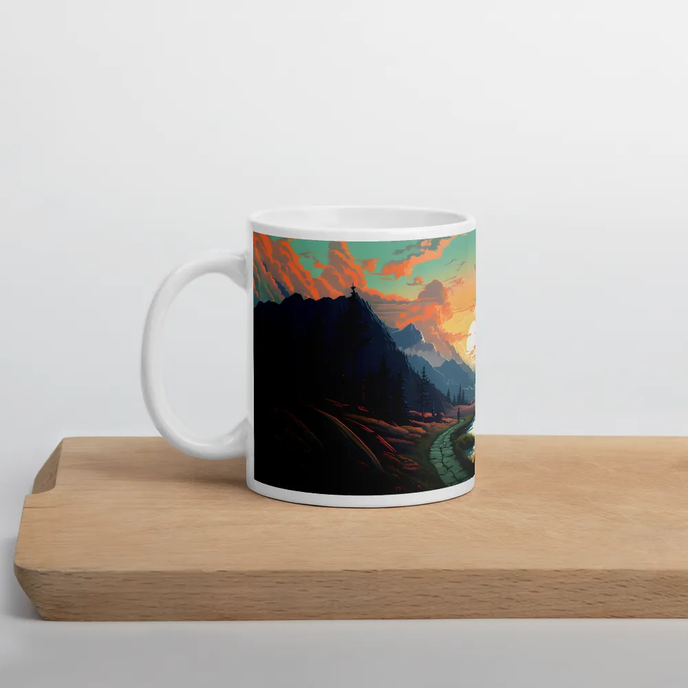 Tranquil Sunset Over the Majestic Mountains | Mugs | Multiple Sizes & Colors