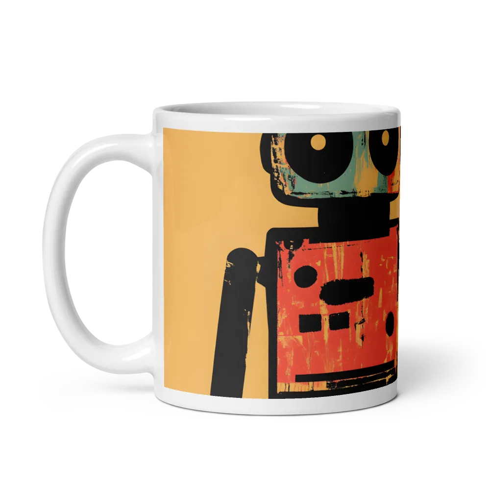 Playful Robot | Mug with White inside | 11 oz