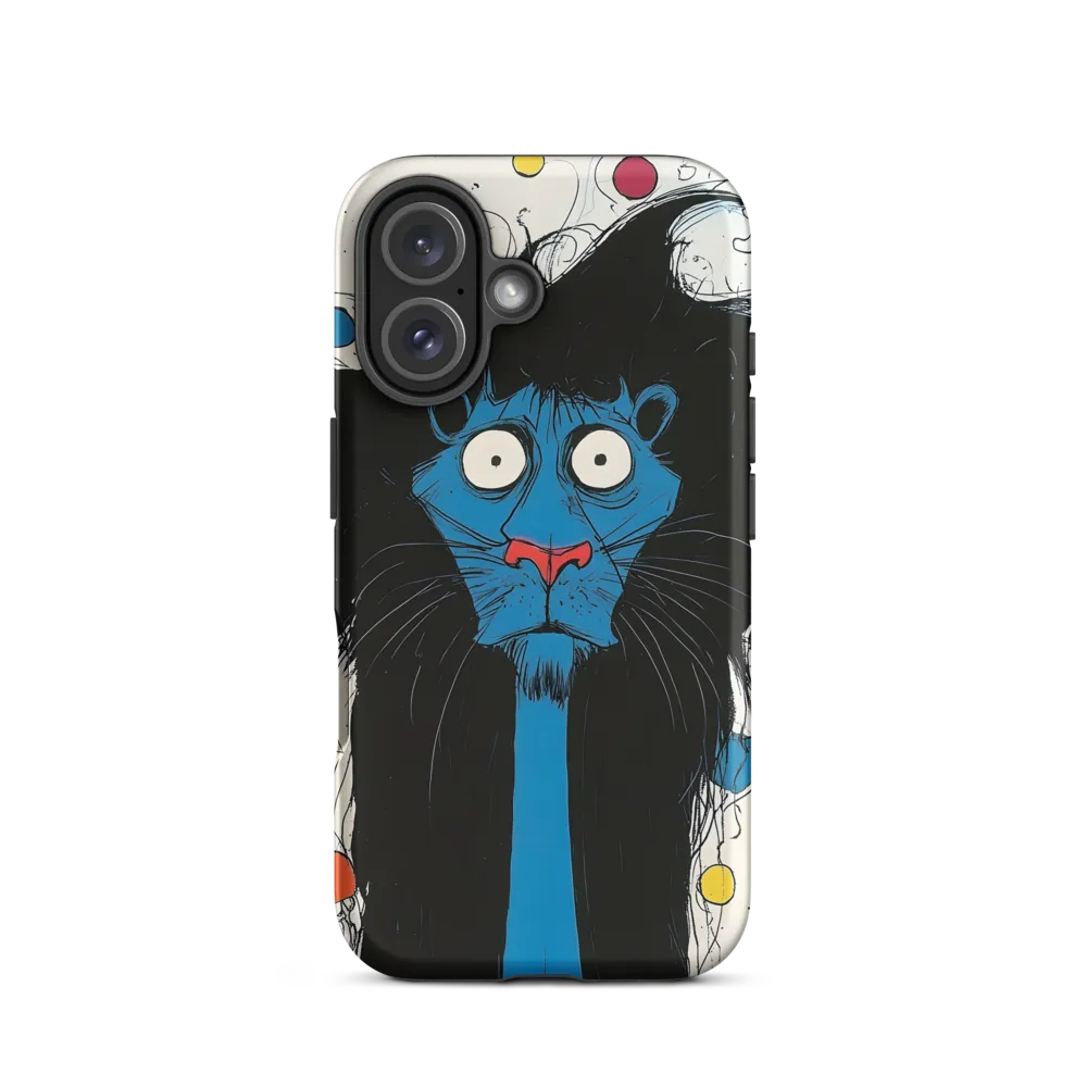 Whimsical Blue Lion | Phone Case