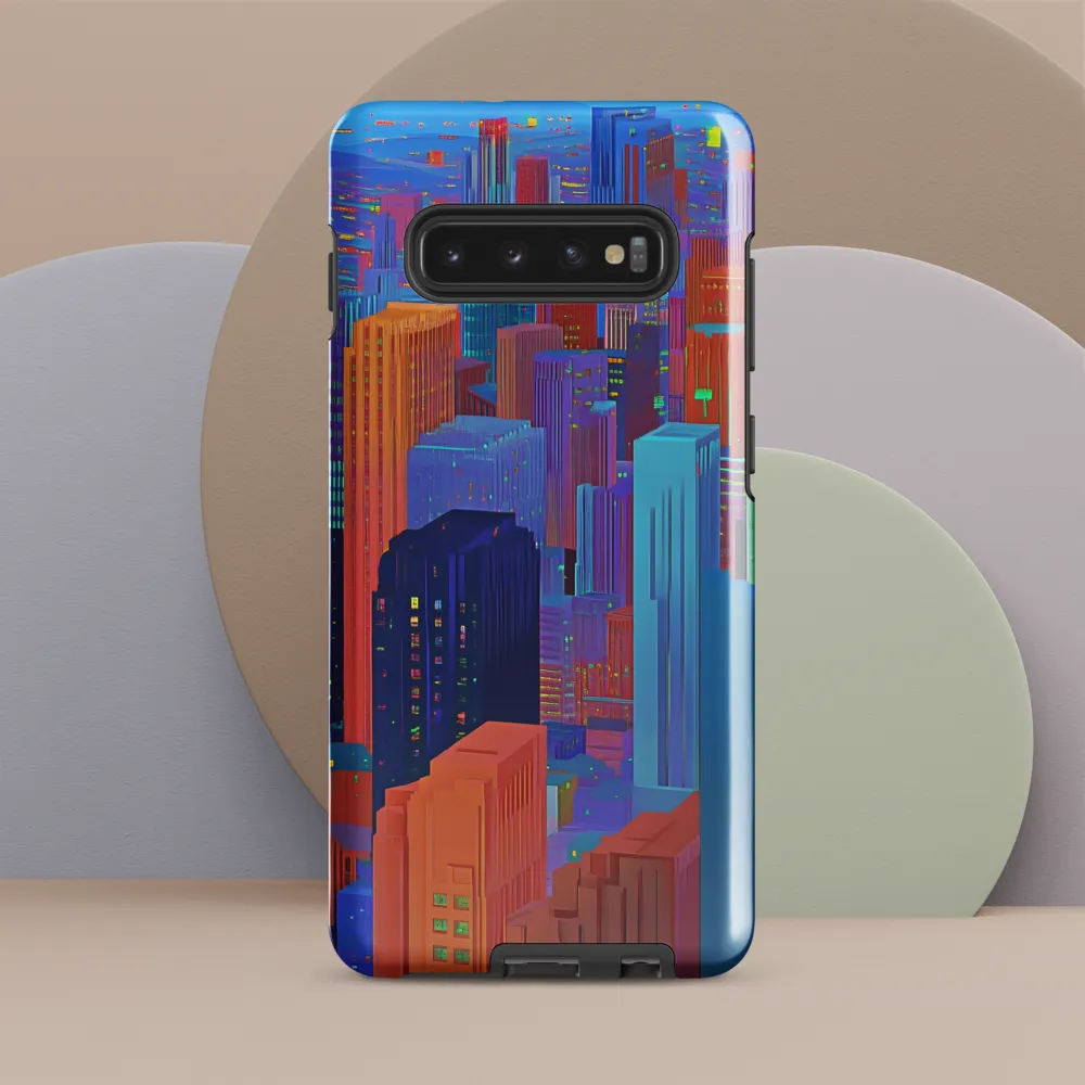 Vibrant Metropolis in Twilight | Phone Case |  S10 Plus | Tough Case | Glossy