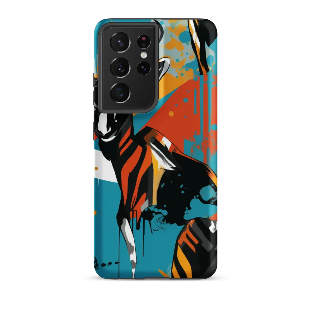 Dynamic Antelope in Vivid Abstract