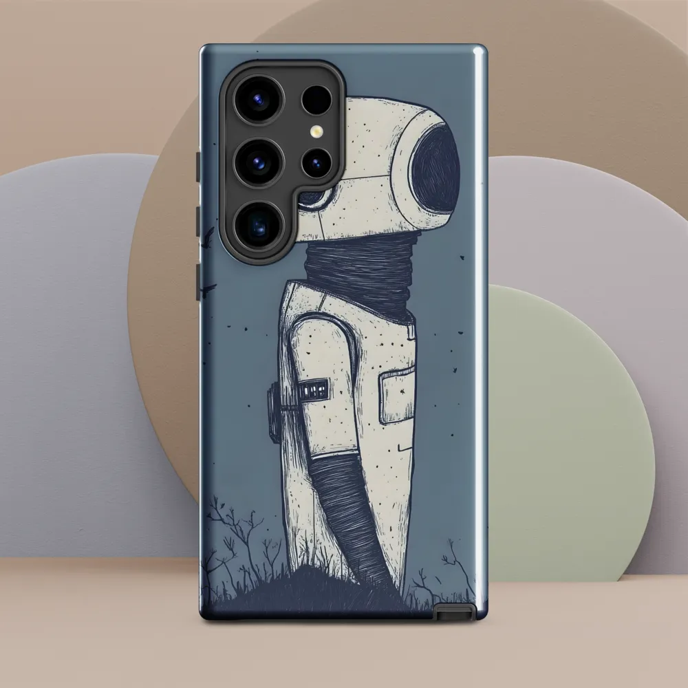 Contemplative Robot in a Barren Landscape