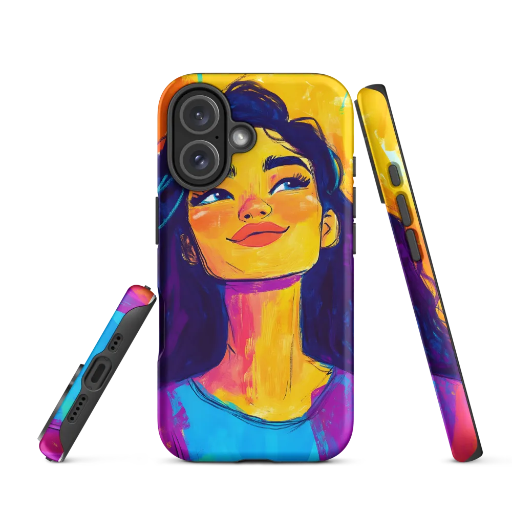 Radiant Joy: A Portrait of Confidence | Phone Case |  16 | Tough Case | Matte