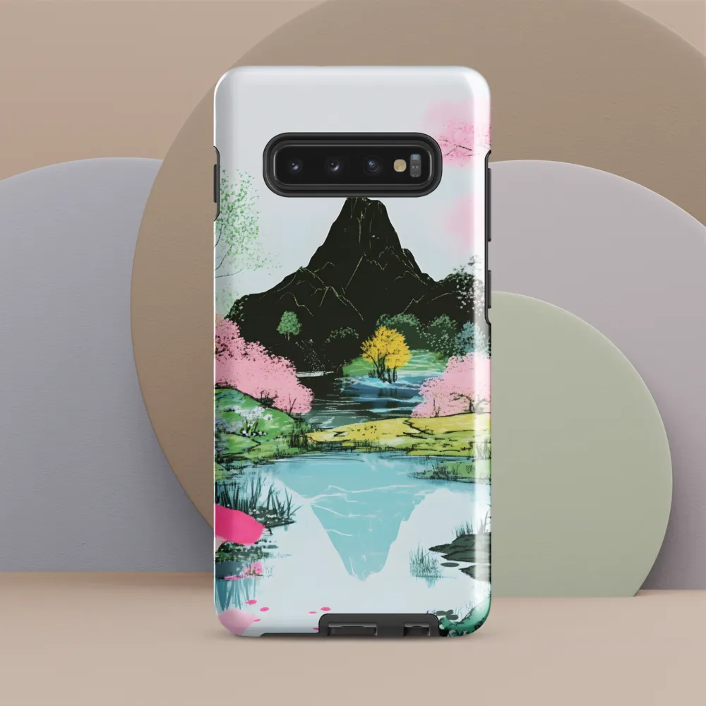 Tranquil Reflections: A Serene Landscape | Phone Case |  S10 Plus | Tough Case | Glossy