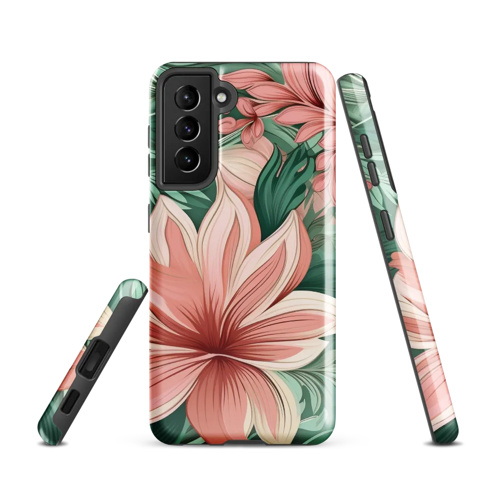 Tropical Blossoms | Phone Case |  S21 | Tough Case | Glossy