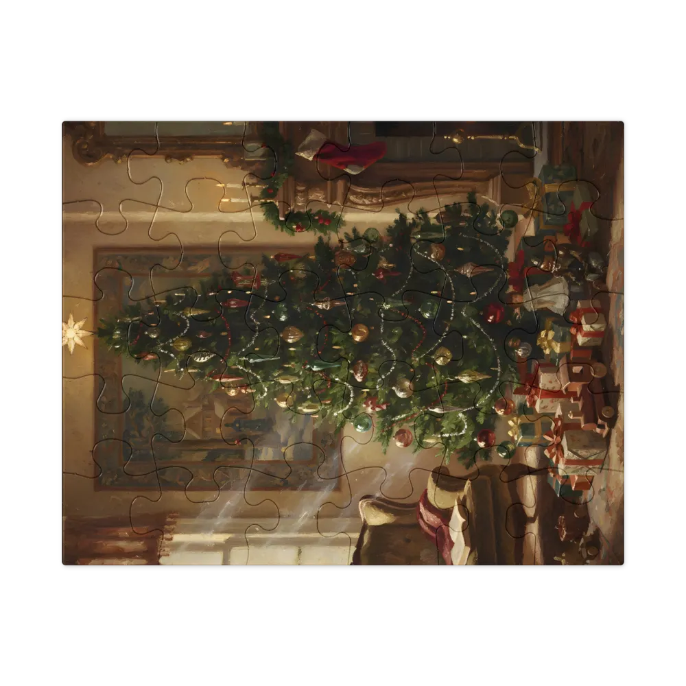 Victorian Christmas Tree 
 Jigsaw Puzzle in Tin Box