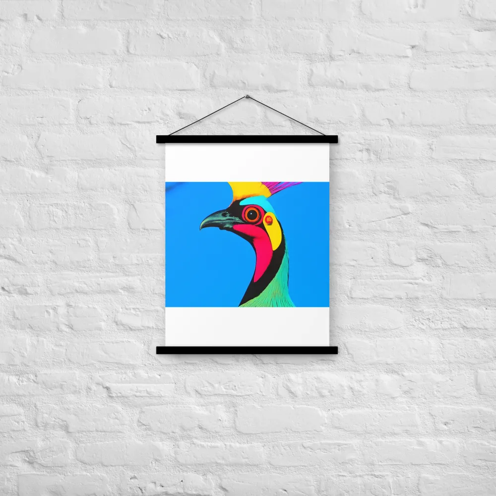Whimsical Avian Portrait | Poster With Black Wood Hanger | 18″×24″