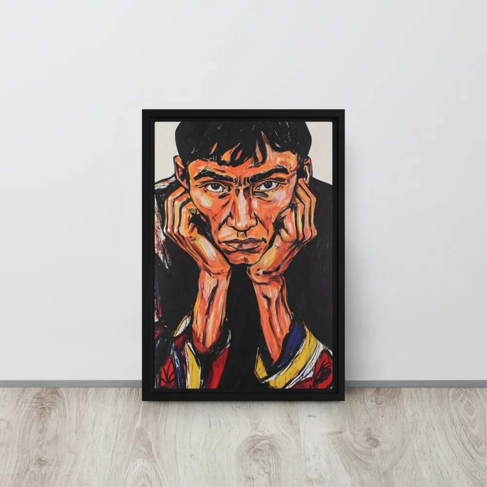 Contemplative Intensity: An Expressionist Portrait