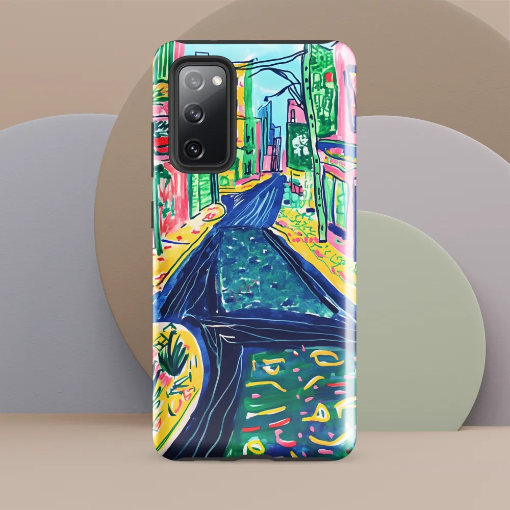 Dreamy Street in Vibrant Hues
