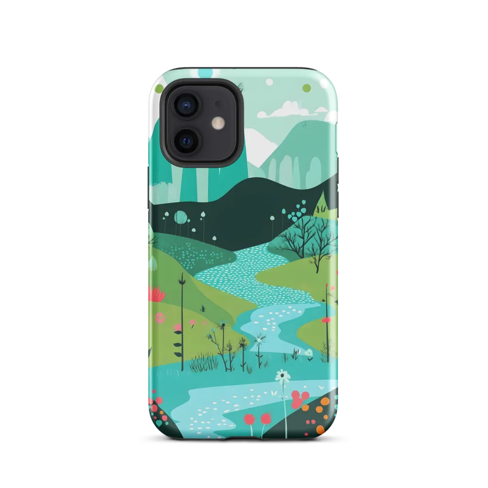 Whimsical River in a Lush Landscape