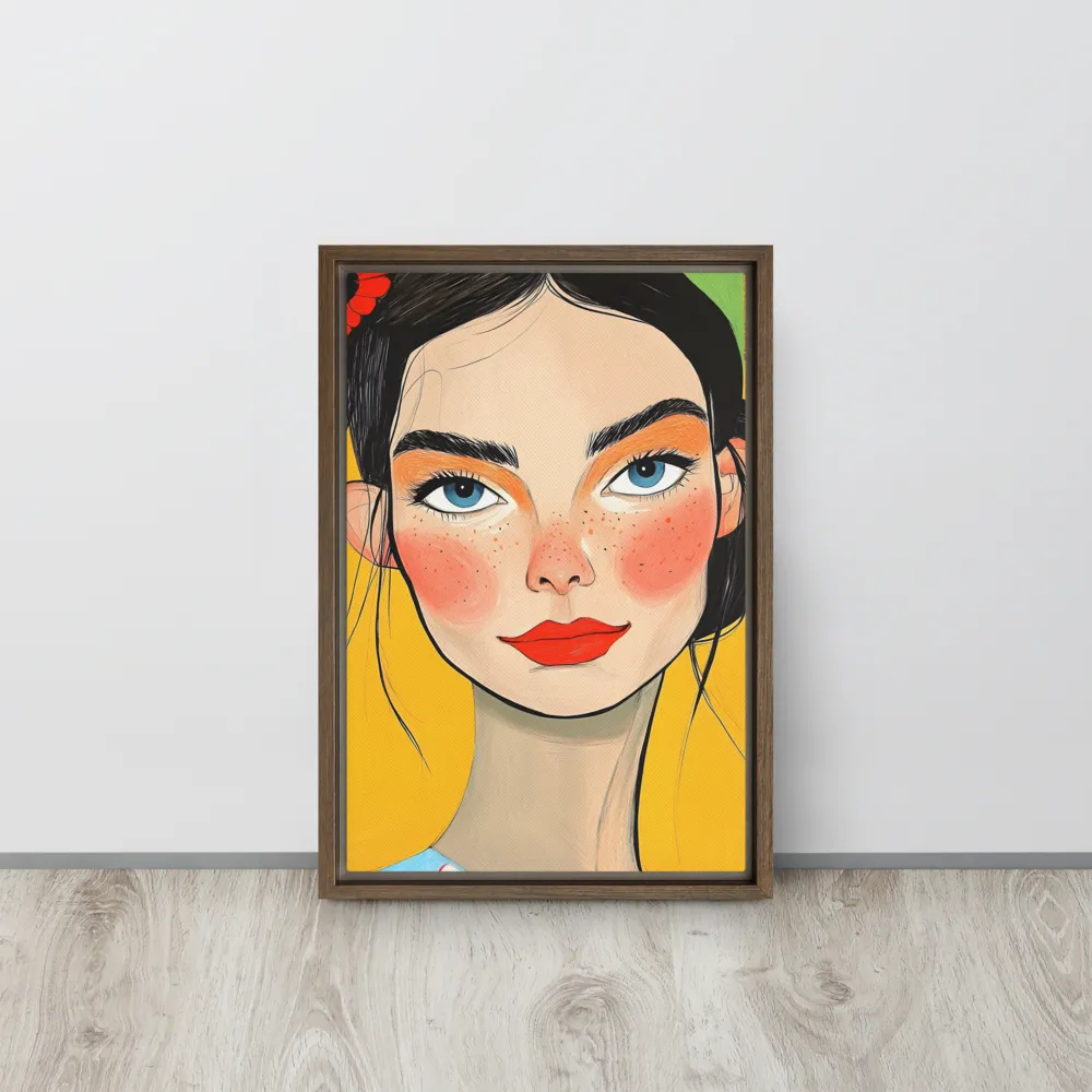 Joyful Radiance | Canvas with Brown Frame | 12″×18″
