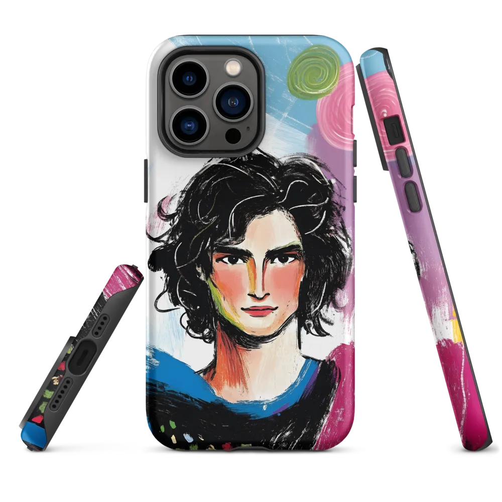Vibrant Portrait of Youth | Phone Case |  14 Pro Max | Tough Case | Matte