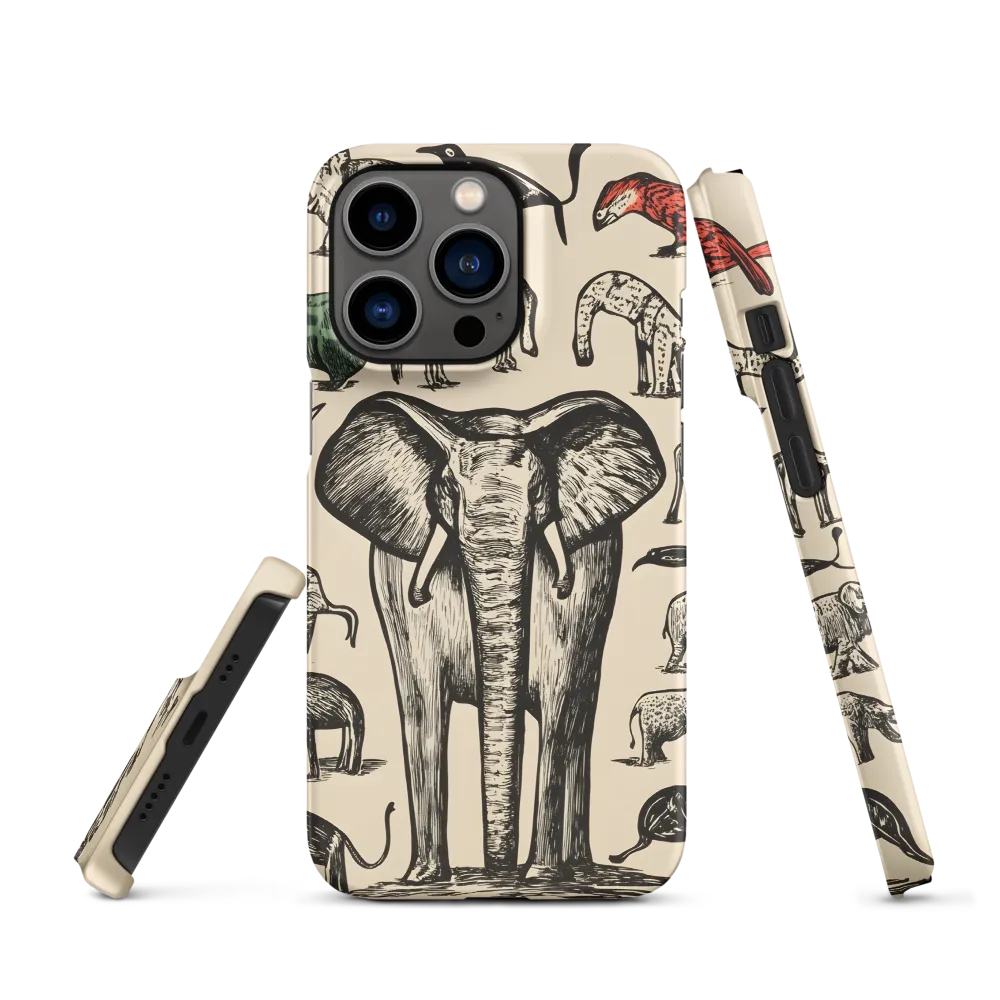 Whimsical Wildlife: A Linocut Journey | Phone Case |  13 Pro | Snap Case | Matte