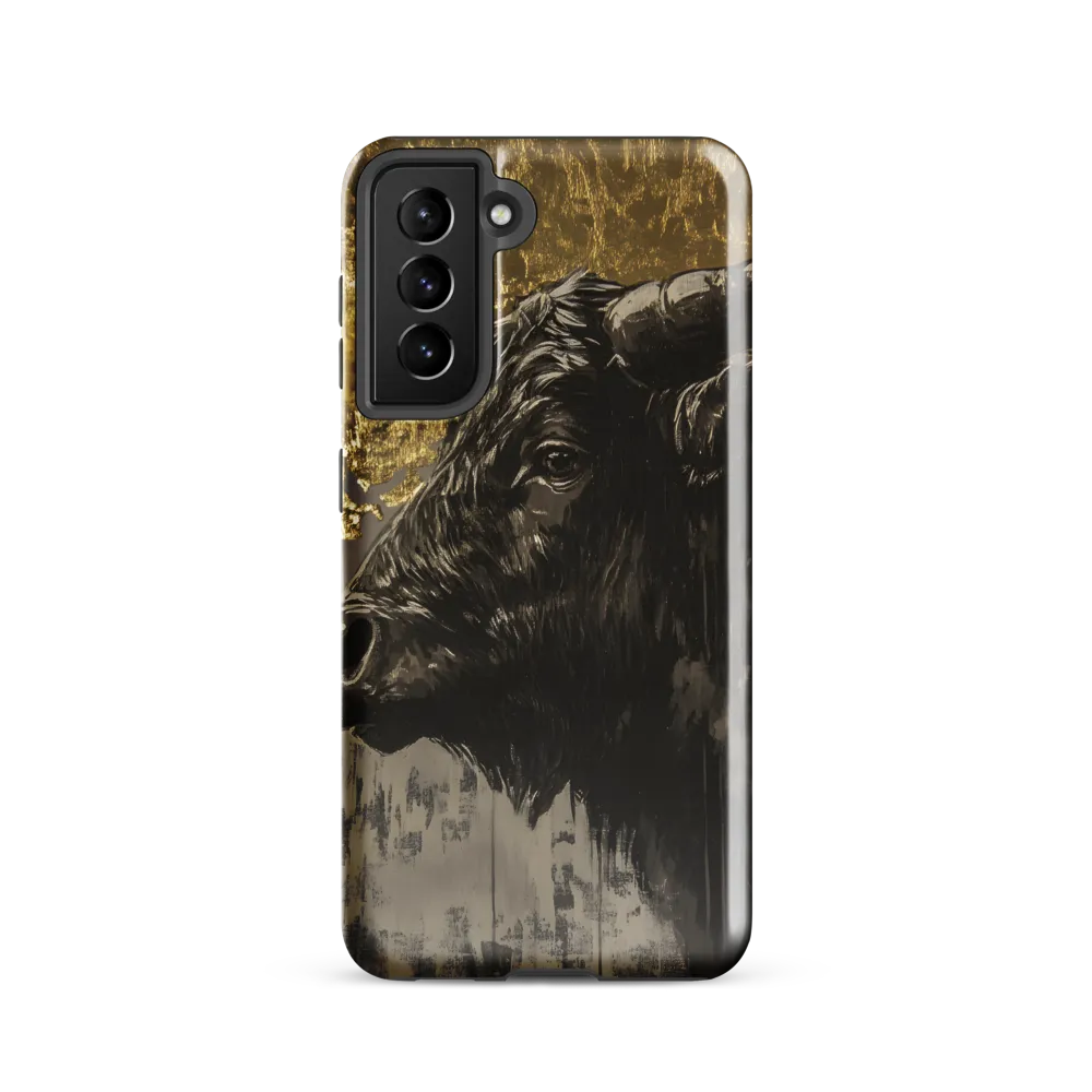 Majestic Bull Against the Golden Horizon