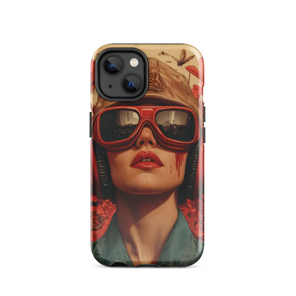 Defiant Portrait in a Floral Realm | Phone Case |  14 | Tough Case | Glossy