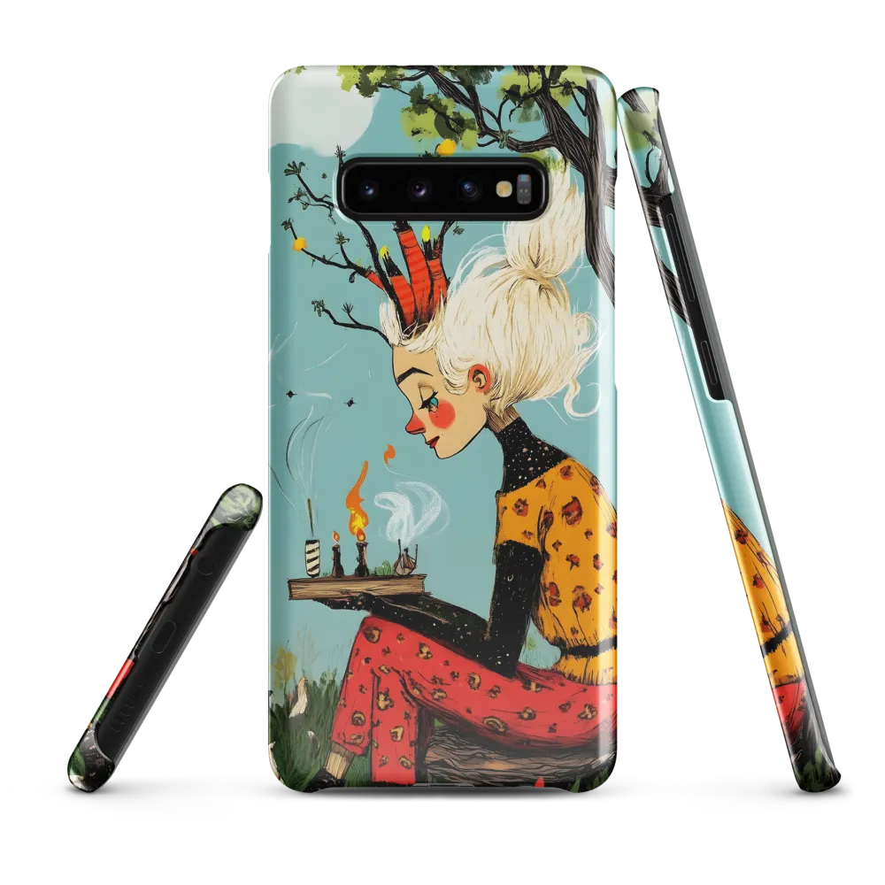 Whimsical Nature Girl | Phone Case |  S10 Plus | Snap Case | Glossy