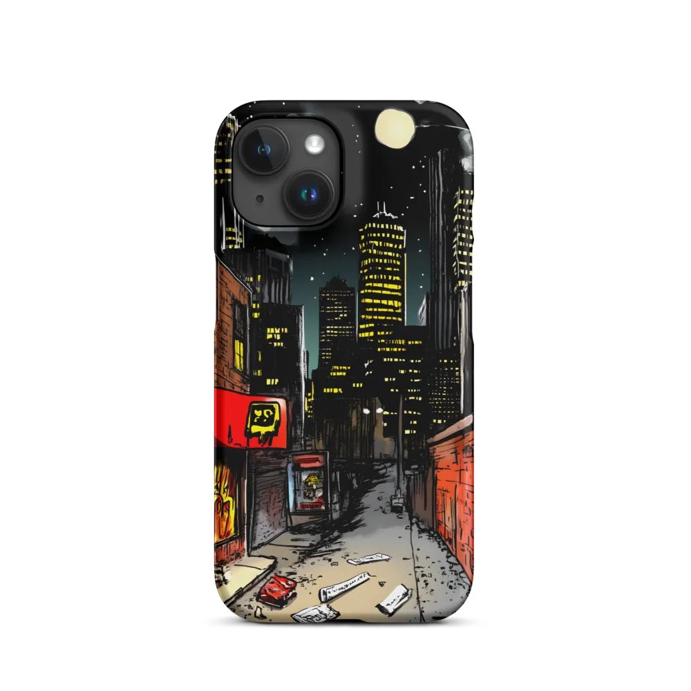 Nocturnal Cityscape: The Hidden Alley | Phone Case |  15 | Snap Case | Matte