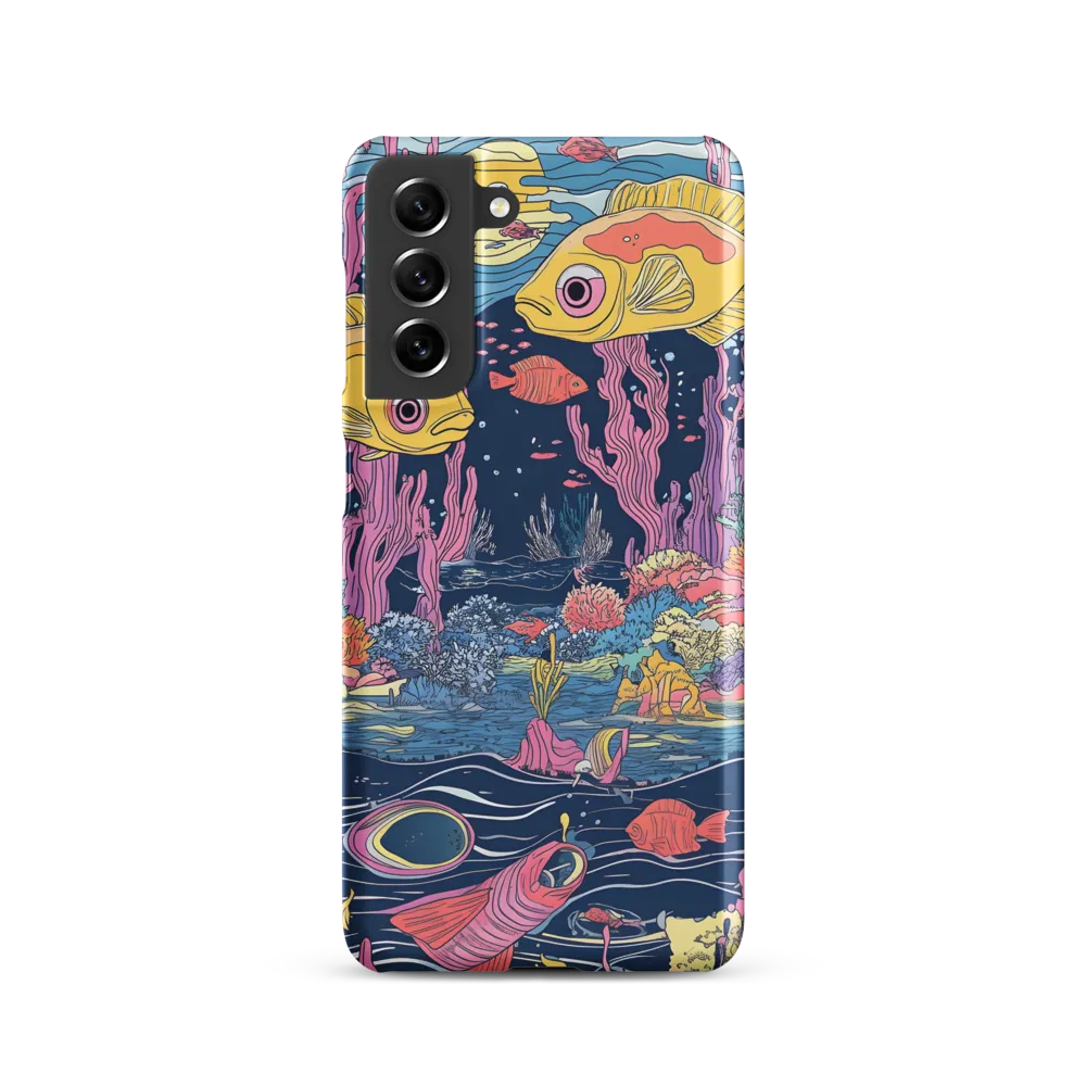 Underwater Dreamscape: A Playful Encounter | Phone Case |  S21 | Snap Case | Matte