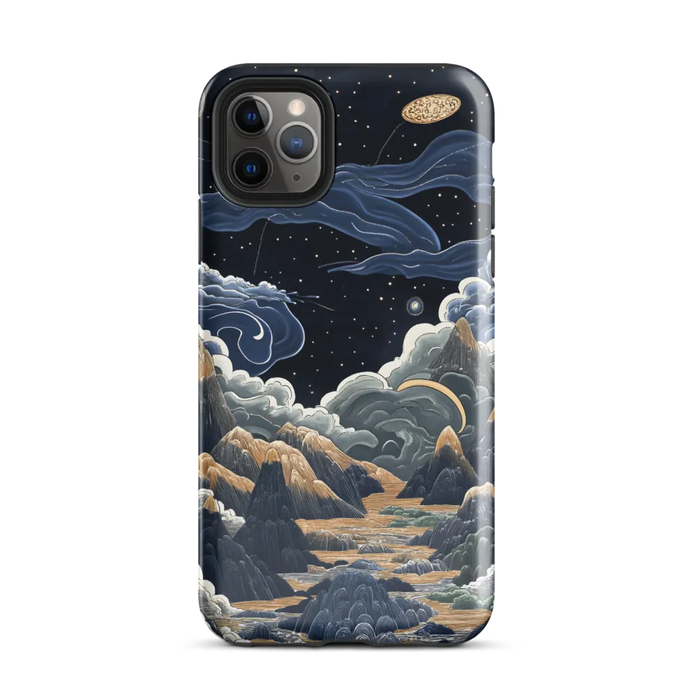 Celestial Harmony: Peaks and Planets | Phone Case |  11 Pro Max | Tough Case | Glossy