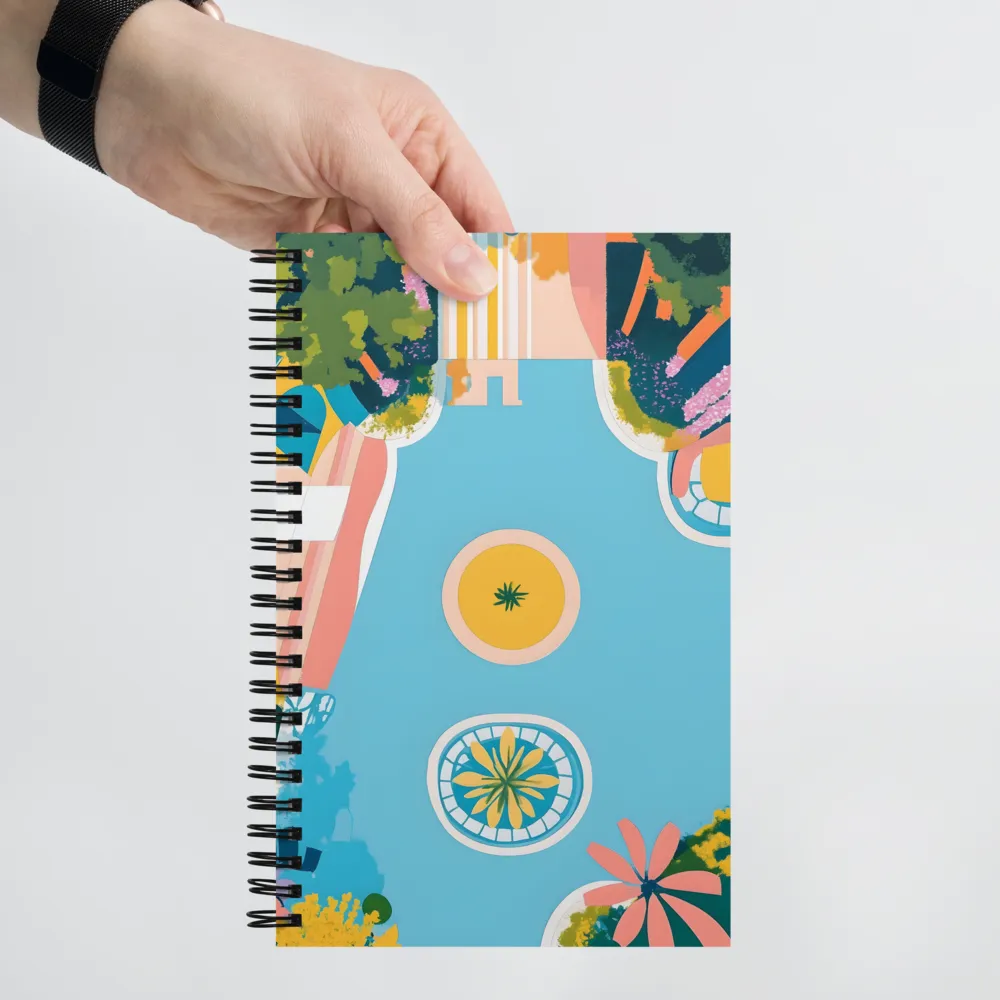 Harmony in Color: An Aerial Garden Perspective | Spiral Notebook