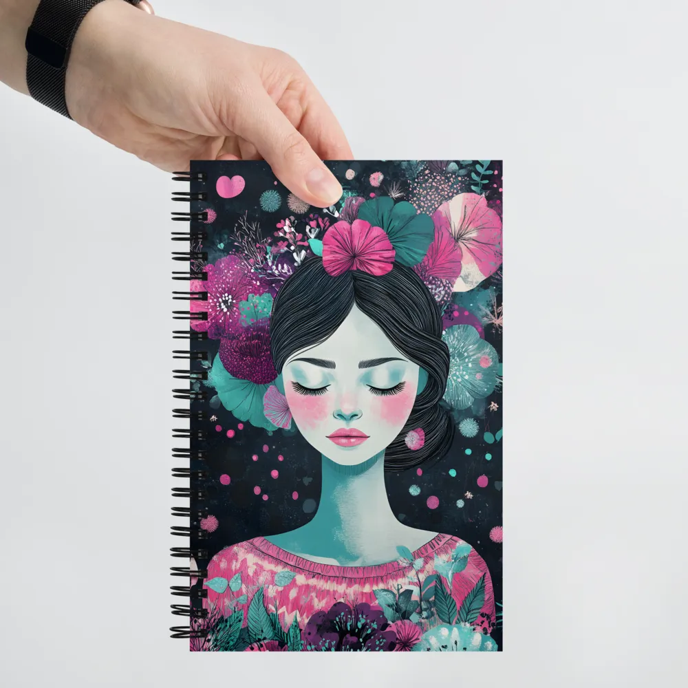 Embrace of Floral Serenity | Spiral Notebook