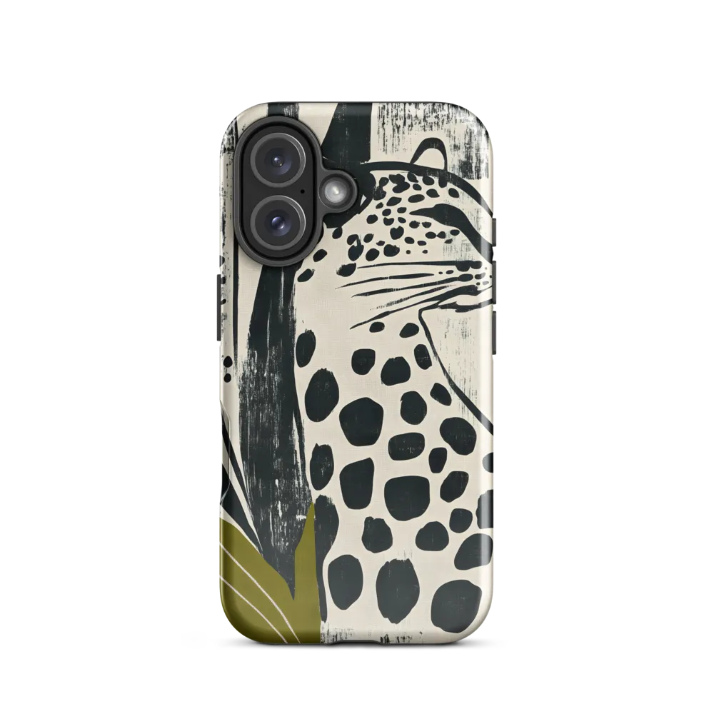 Leopard in Silhouette: A Modern Appeal | Phone Case |  16 | Tough Case | Glossy