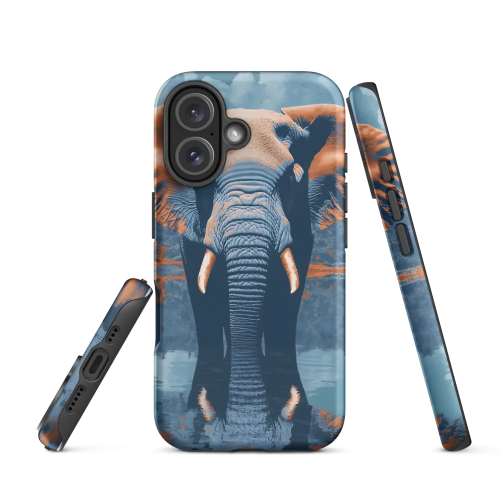 Majestic Reflection: The Elephant's Serenade | Phone Case