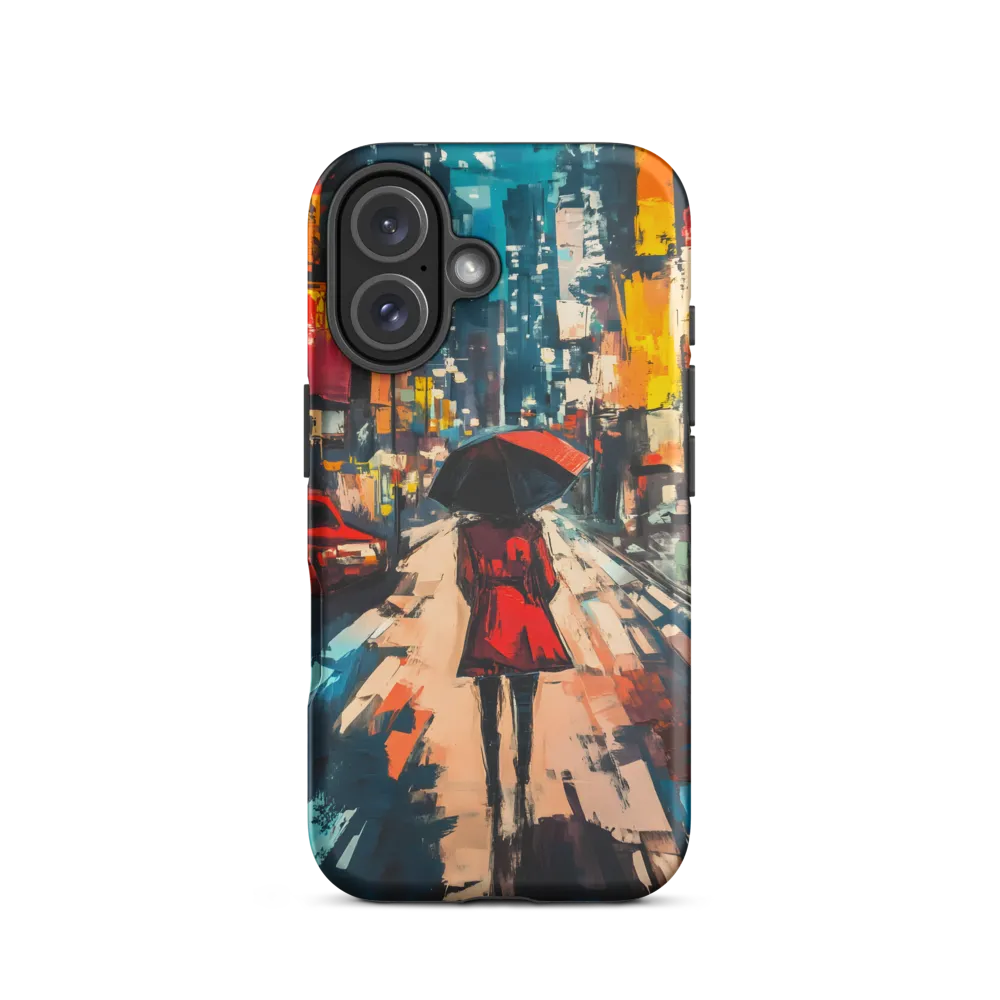 Urban Reflections on a Rainy Night | Phone Case