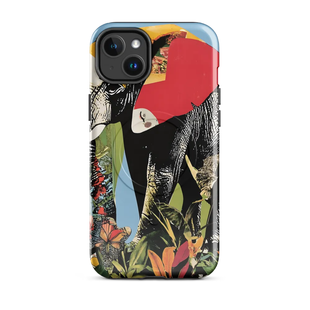 Harmony of Nature: The Elephant's Embrace | Phone Case |  14 Plus | MagSafe® Tough Case | Glossy
