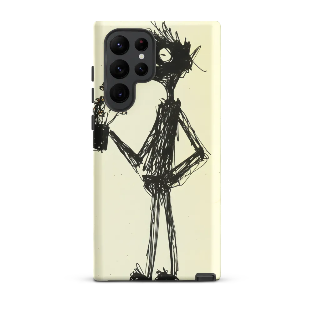 Whimsical Figure with Flowers
