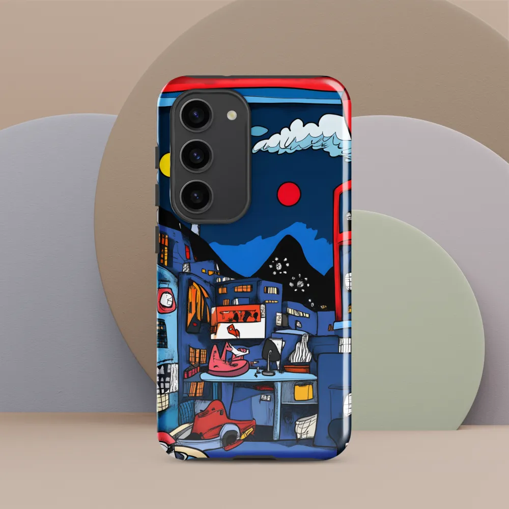 Whimsical Cityscape at Night