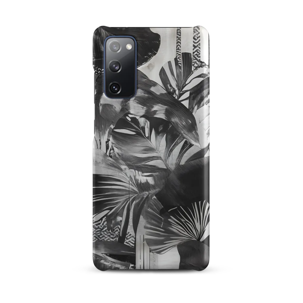 Monochrome Serenity in Tropical Foliage