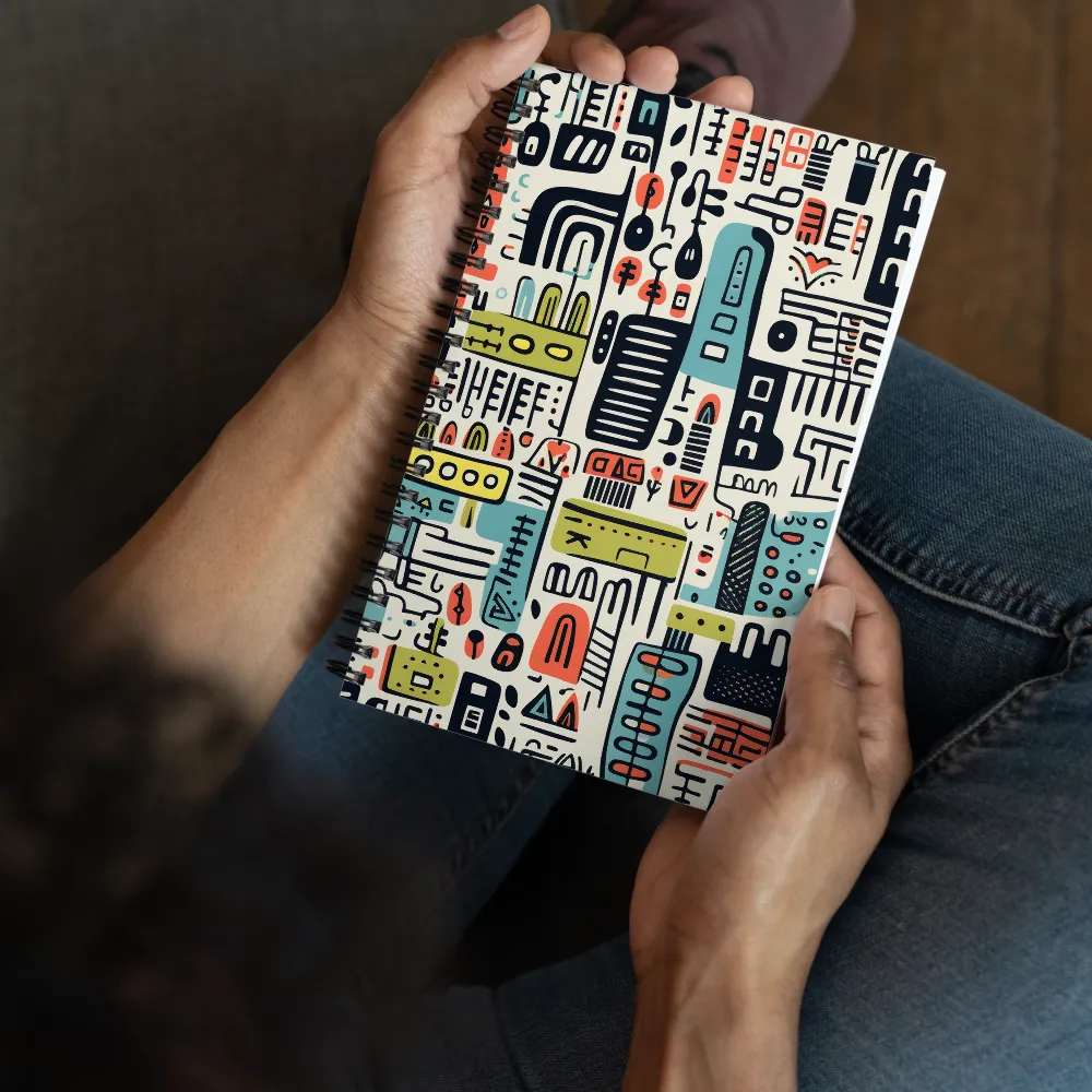 Urban Whimsy: A Playful Cityscape | Spiral Notebook