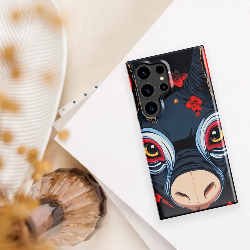 Mystical Bull with Floral Motifs