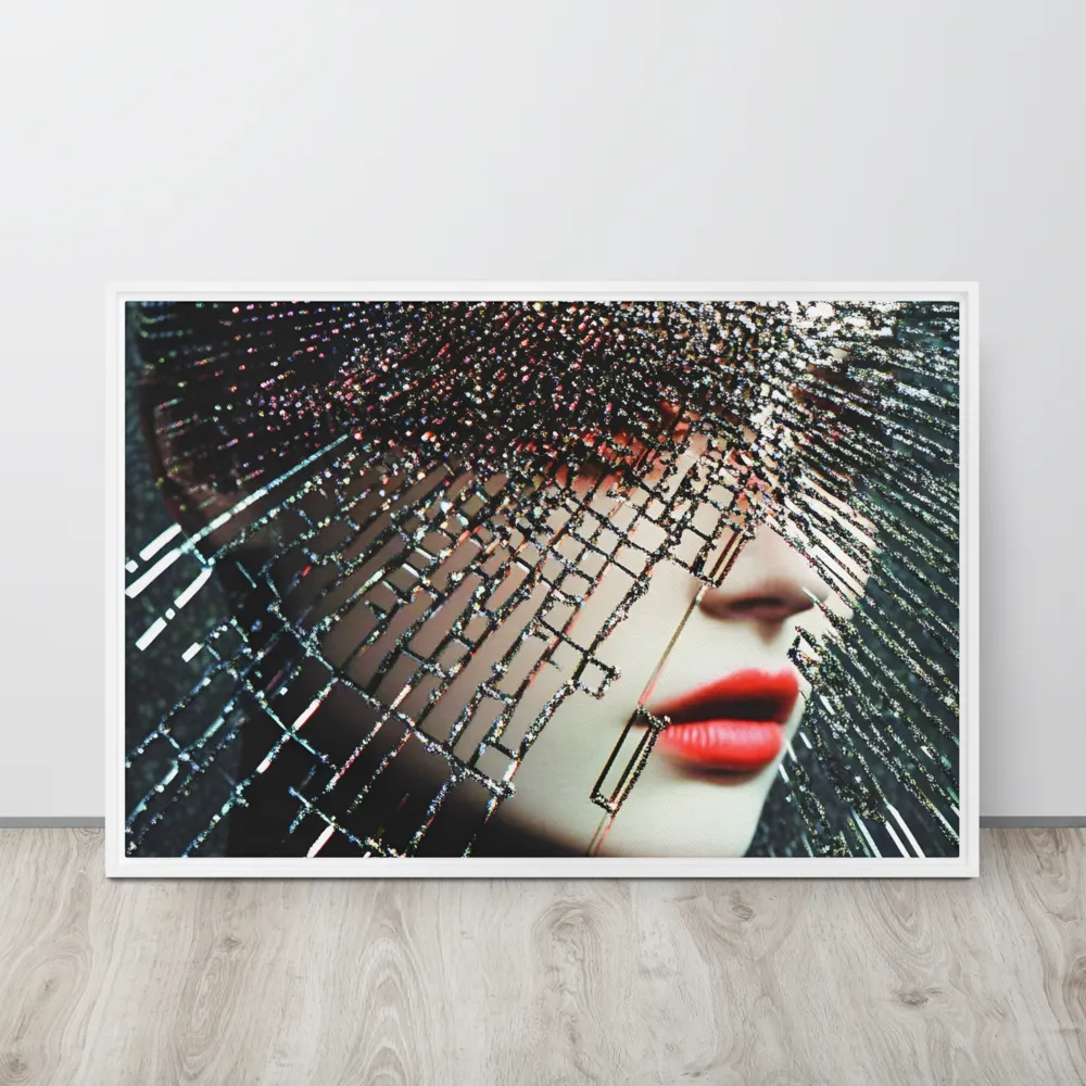 Fractured Identity | Canvas with White Frame | 24″×36″