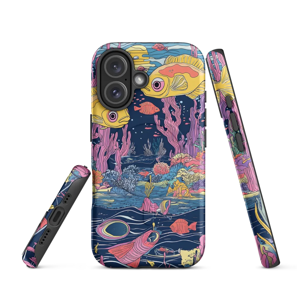 Underwater Dreamscape: A Playful Encounter | Phone Case |  16 | MagSafe® Tough Case | Matte