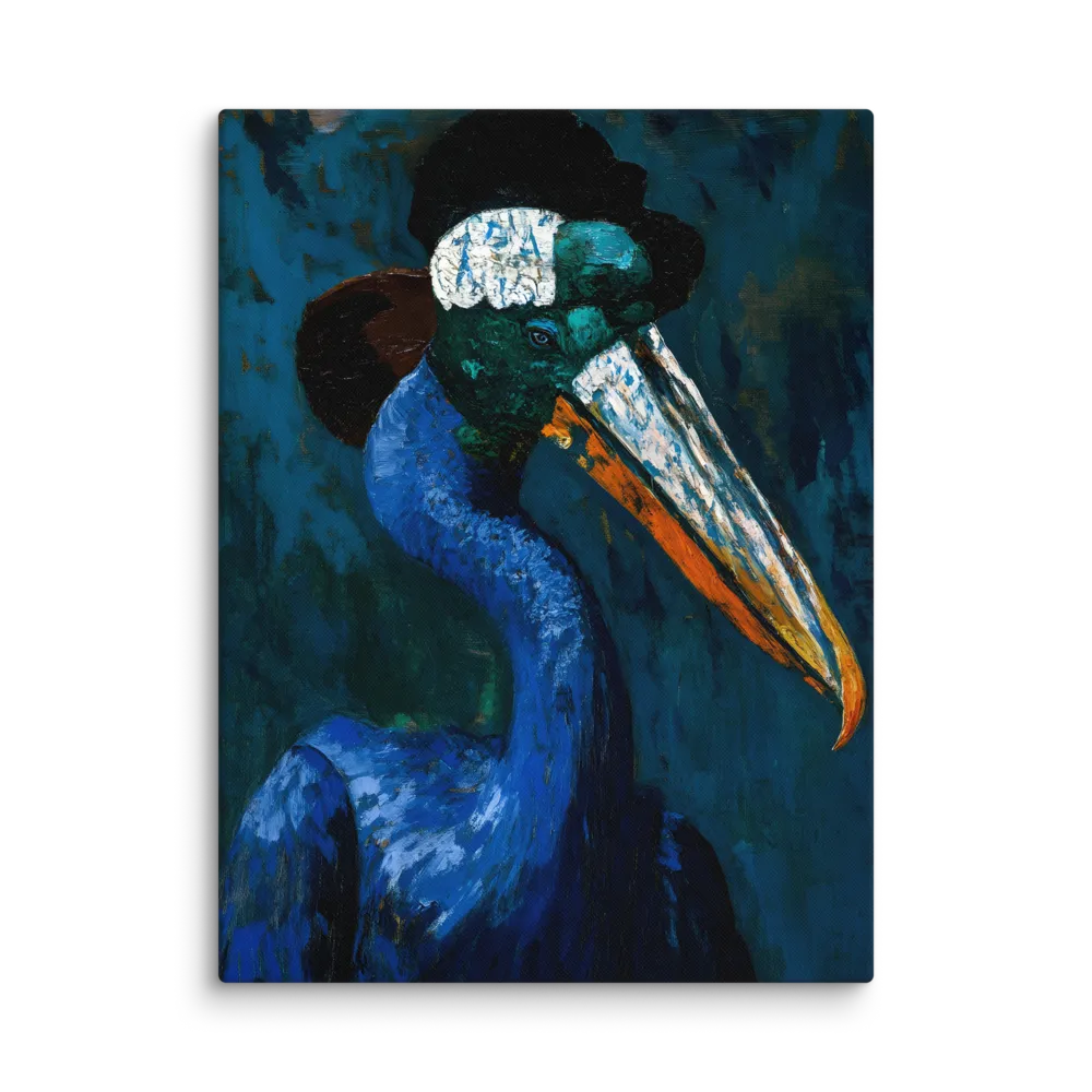 Majestic Absurdity: The Hat-Wearing Bird | Canvas | 30″×40″