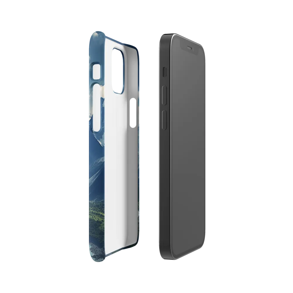 Majestic Serenity: A Landscape of Mountains and Rivers | Phone Case |  12 Mini | Snap Case | Matte
