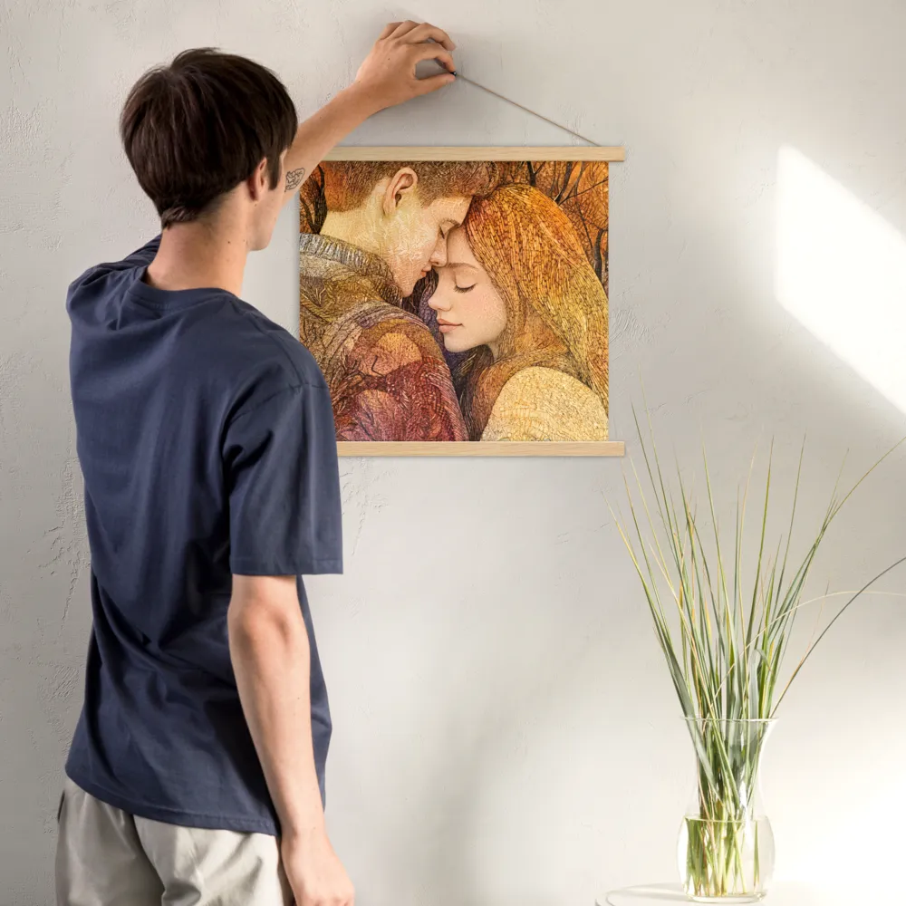 Embrace of Autumn | Poster With Oak Wood Hanger | 18″×18″