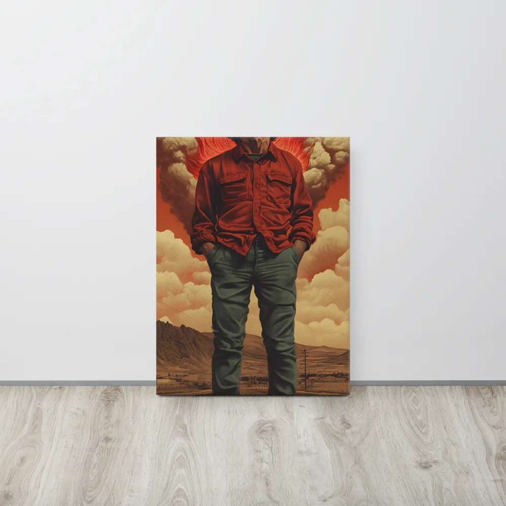 Defiant Spirit in a Surreal Landscape | Canvas | 18″×24″
