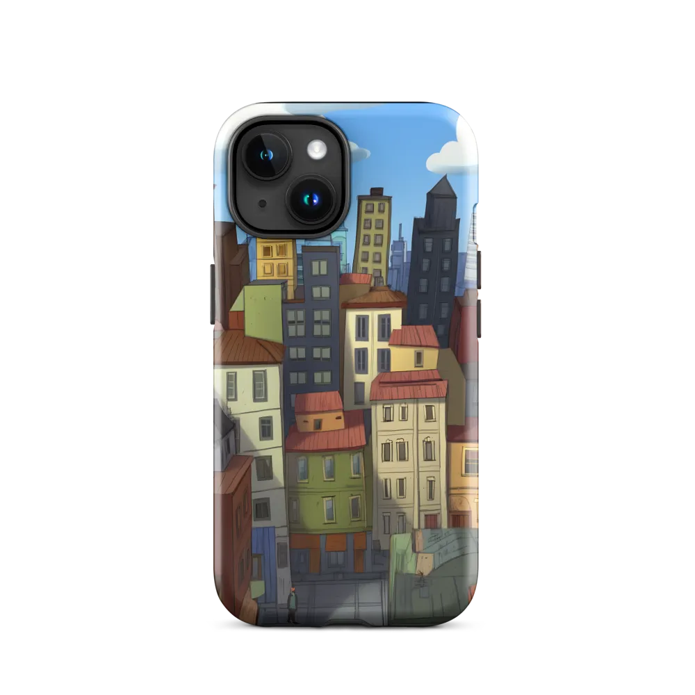 Urban Symphony: A Colorful Cityscape | Phone Case |  15 | Tough Case | Glossy
