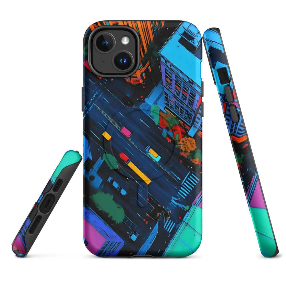 Neon Urban Dreamscape | Phone Case |  14 Plus | MagSafe® Tough Case | Matte