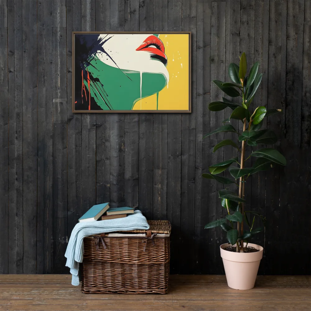 Bold Reflections: A Pop Art Portrait | Canvas with Brown Frame | 20″×30″