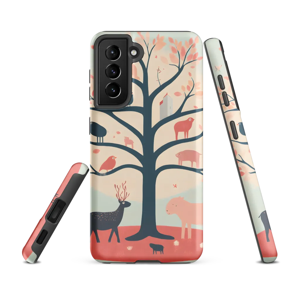 Whimsical Tree with Playful Creatures