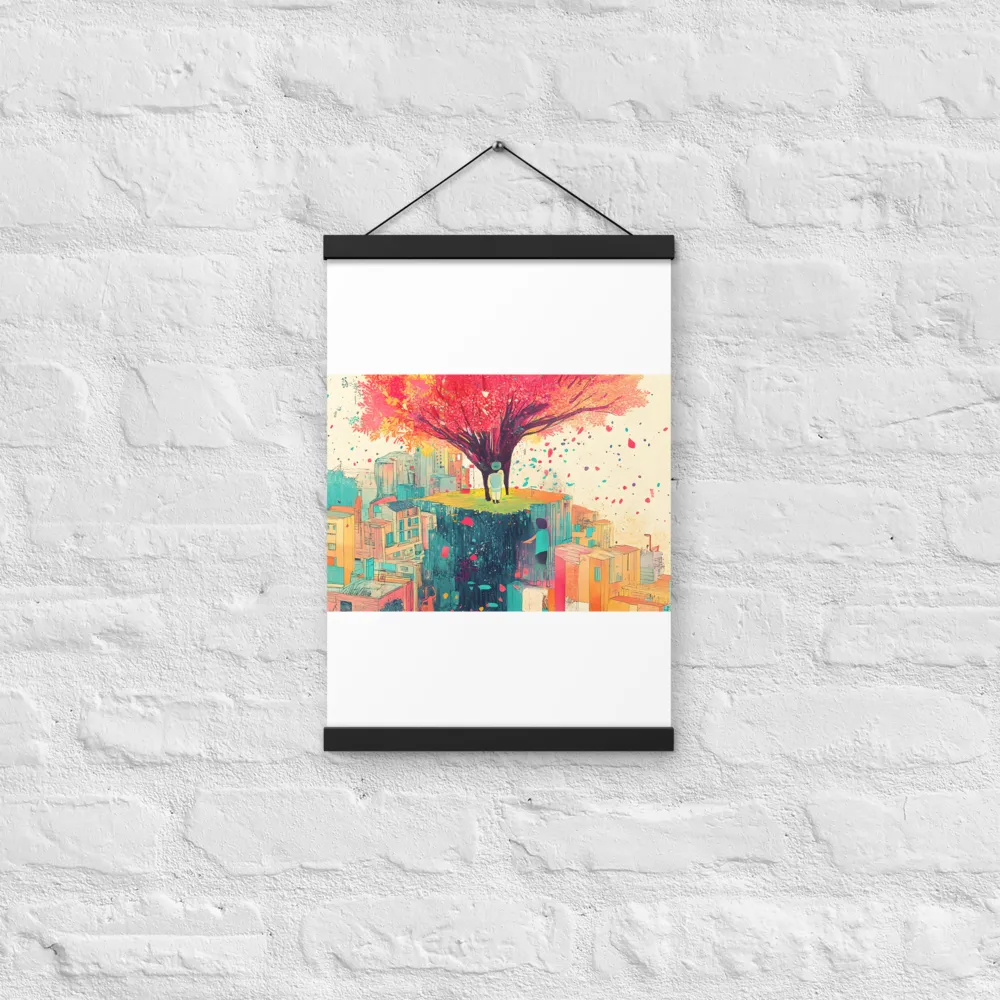 Whispers of Urban Dreams | Poster With Black Wood Hanger | 12″×18″