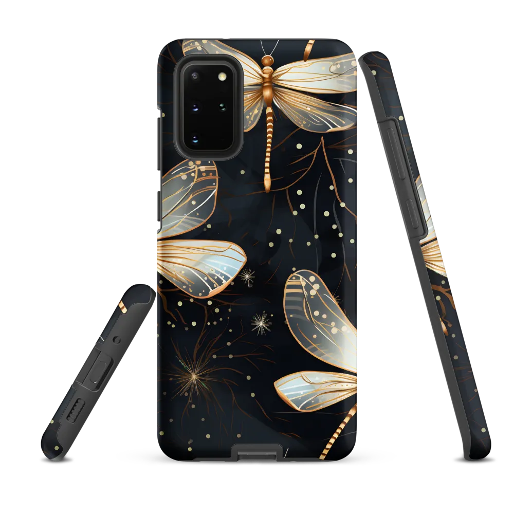 Ethereal Dance: Dragonflies in a Midnight Garden