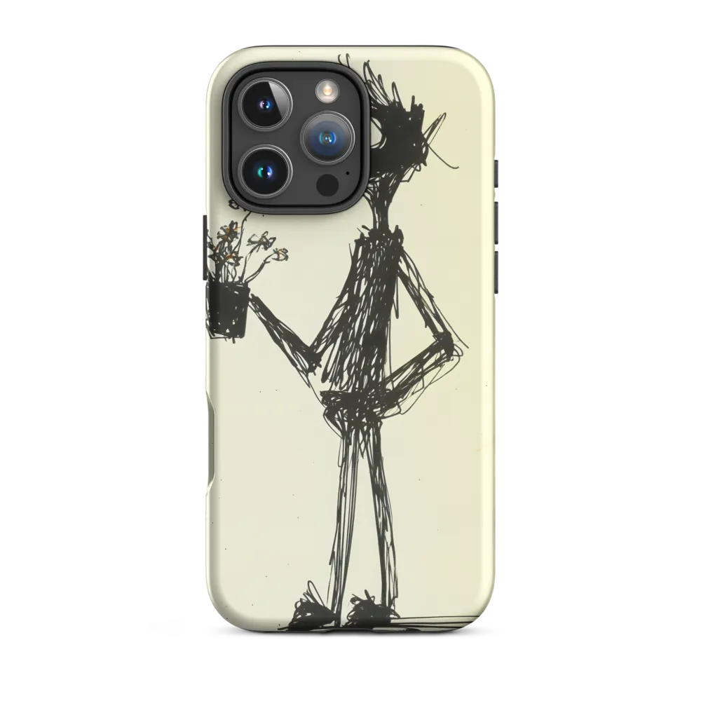 Whimsical Figure with Flowers