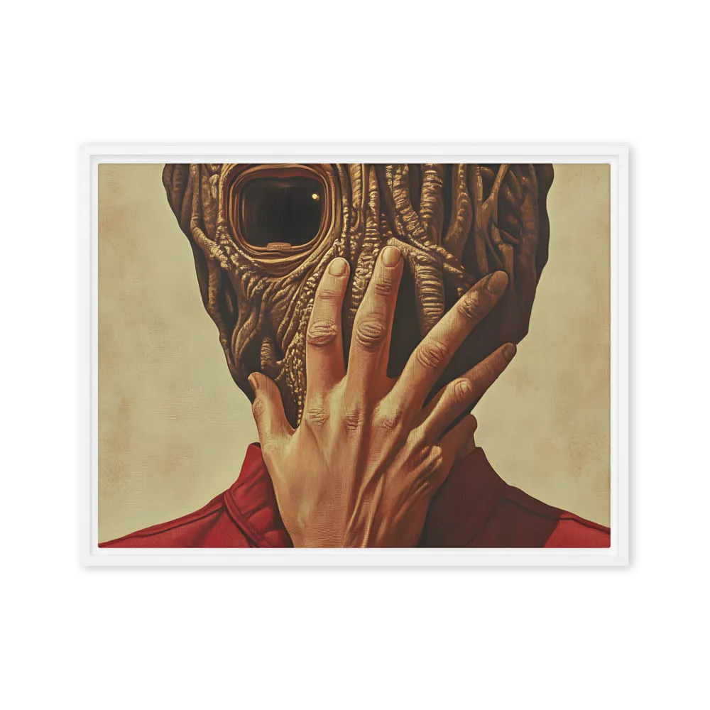 The Mask of Roots | Canvas with White Frame | 18″×24″